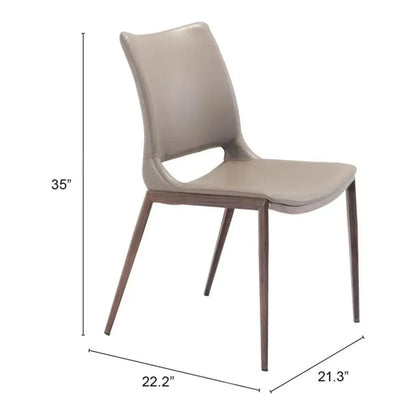 Ace Leather Armless Dining Chair 2PC