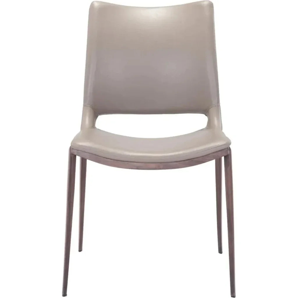Ace Leather Armless Dining Chair 2PC