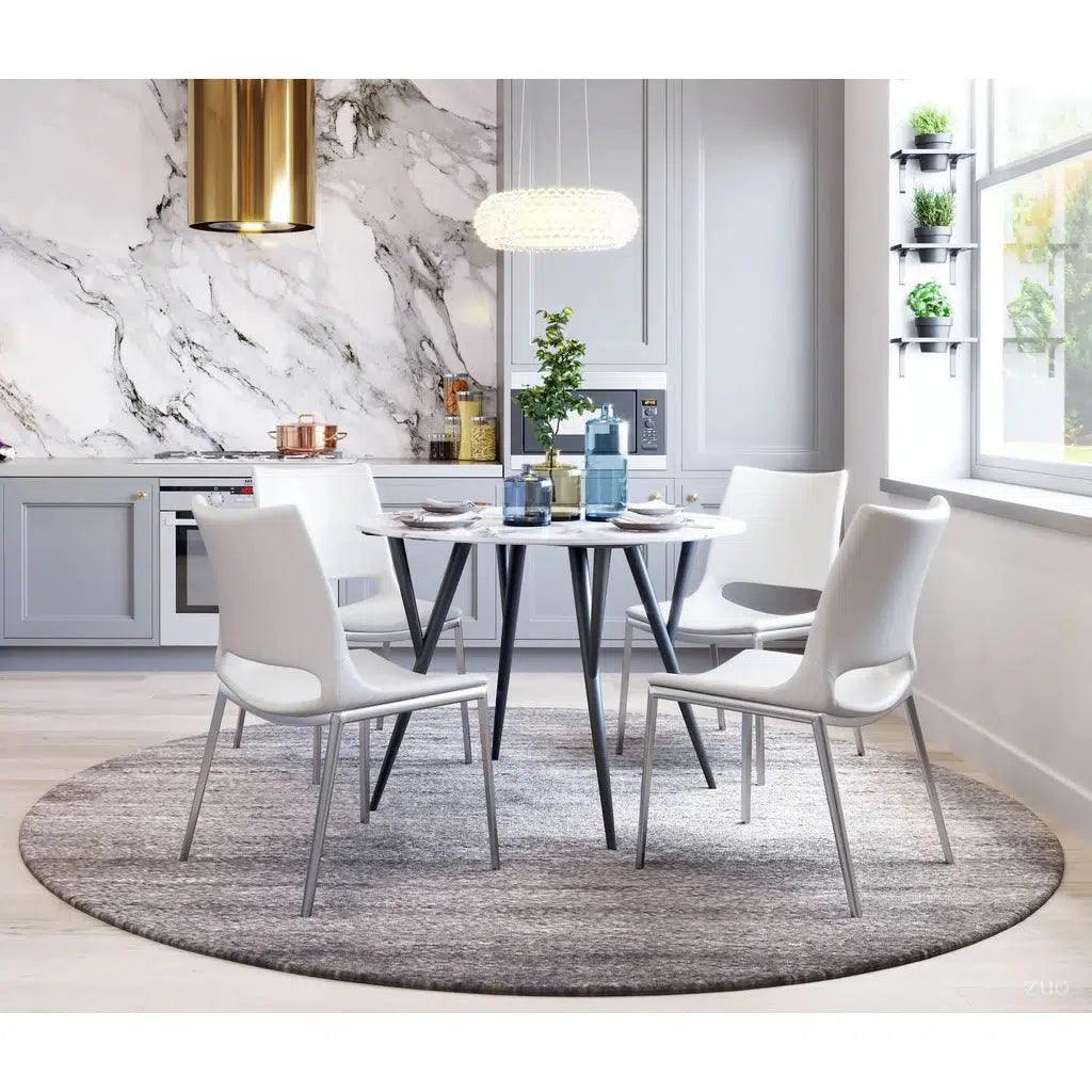 Ace Leather Armless Dining Chair 2PC
