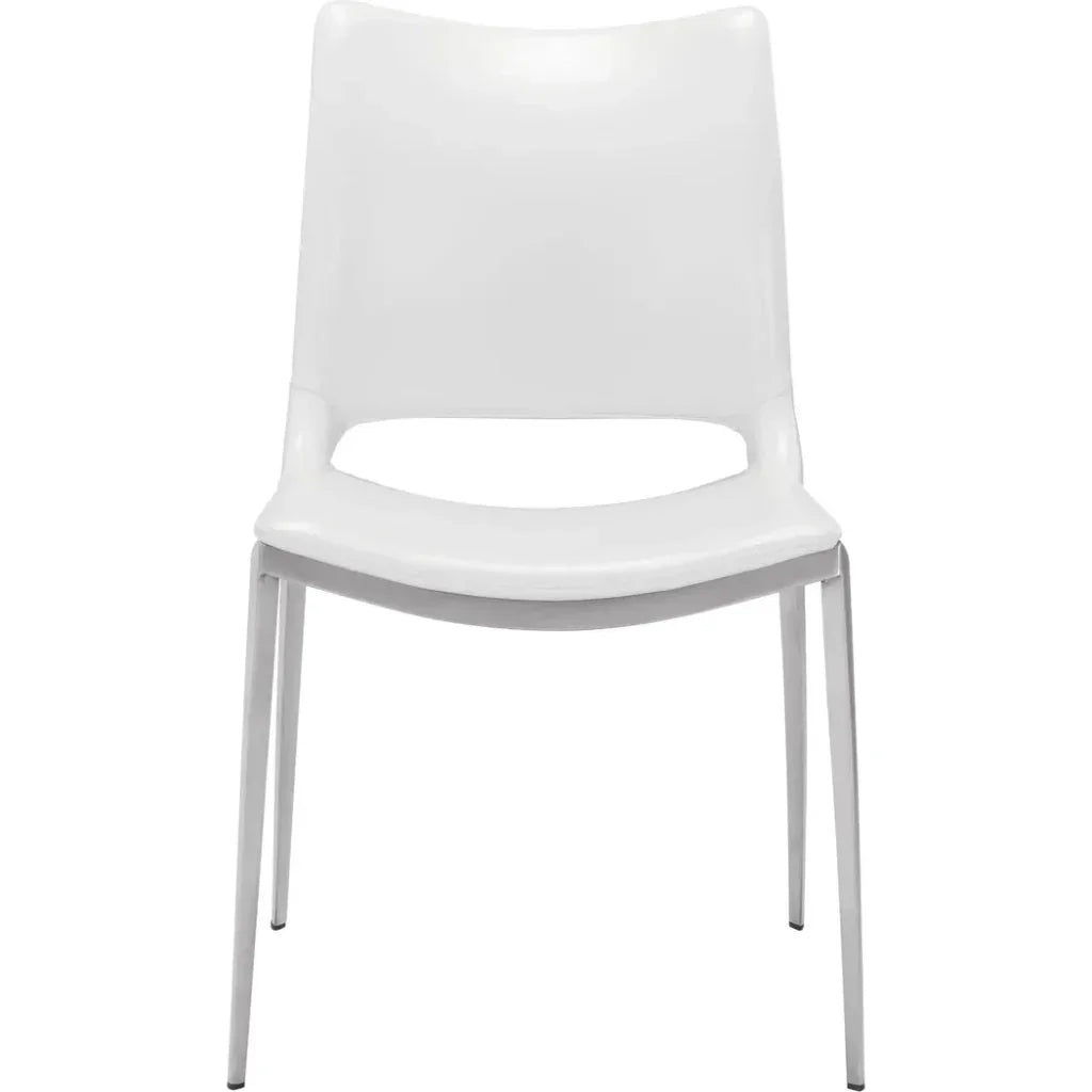 Ace Leather Armless Dining Chair 2PC