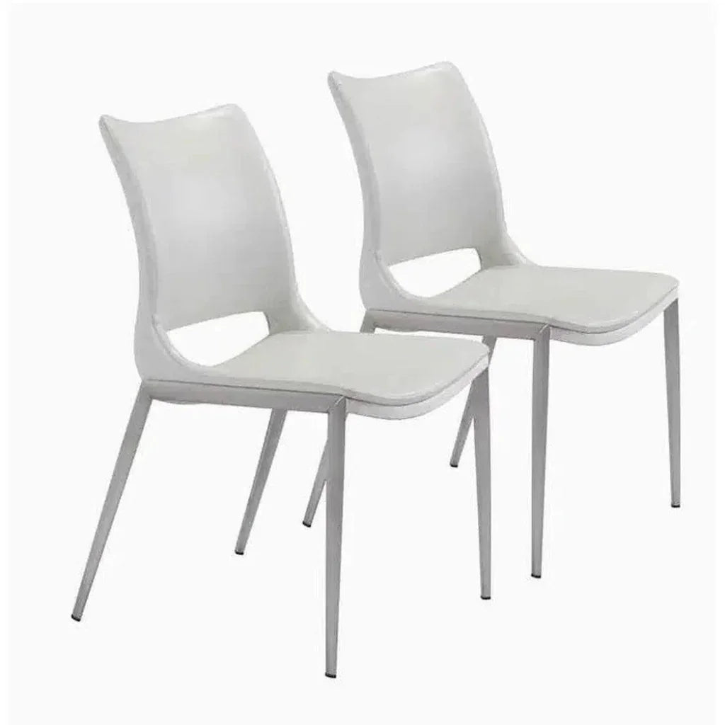 Ace Leather Armless Dining Chair 2PC