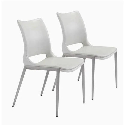 Ace Leather Armless Dining Chair 2PC