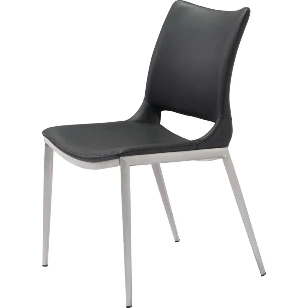 Ace Leather Armless Dining Chair 2PC