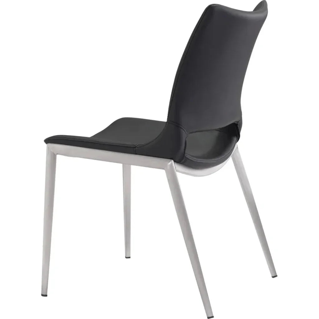 Ace Leather Armless Dining Chair 2PC