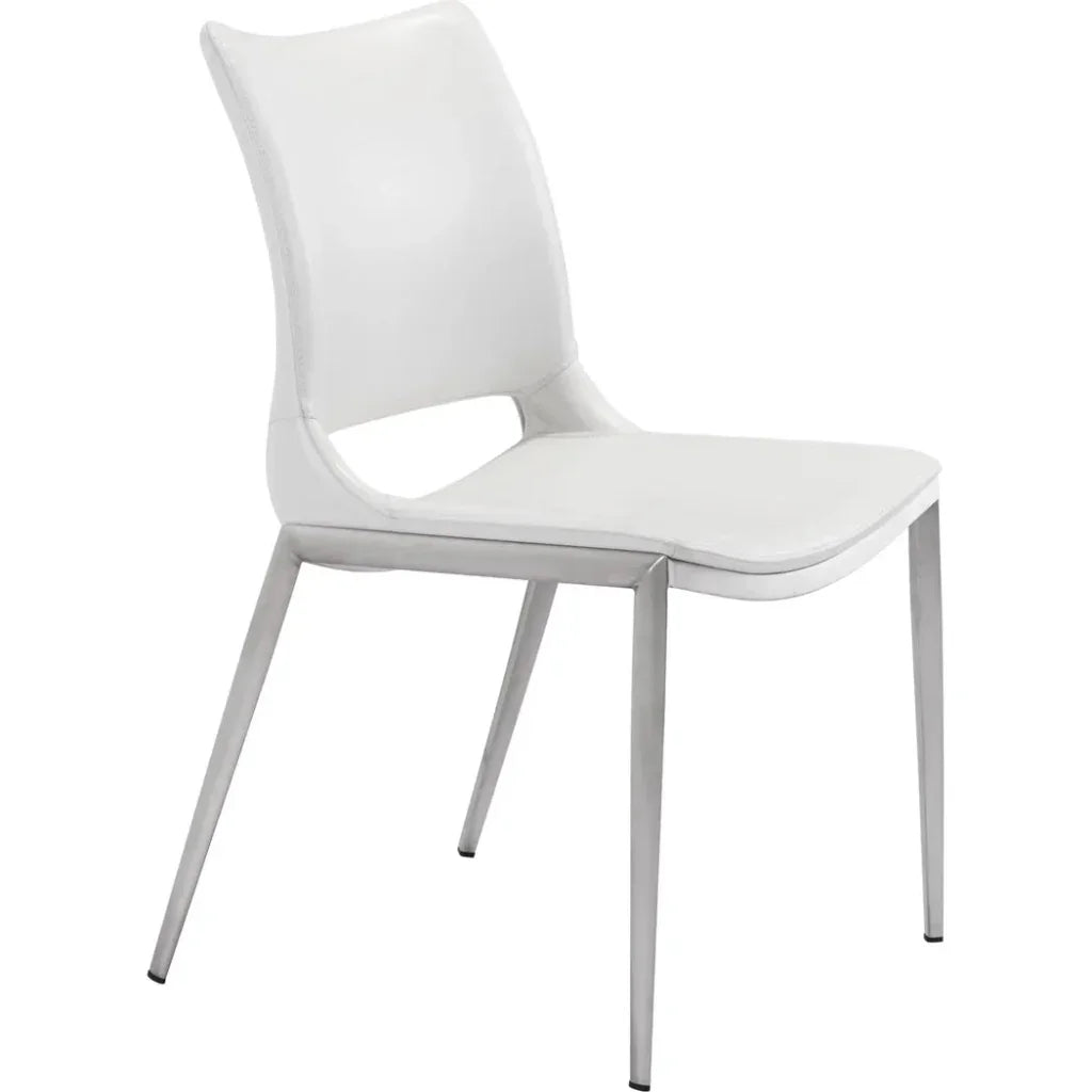 Ace Leather Armless Dining Chair 2PC