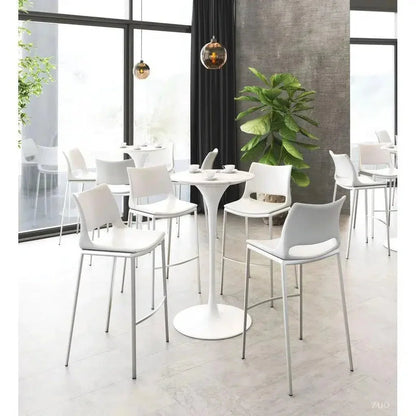 Ace Light Pink & Silver Bar Chair (Set of 2)