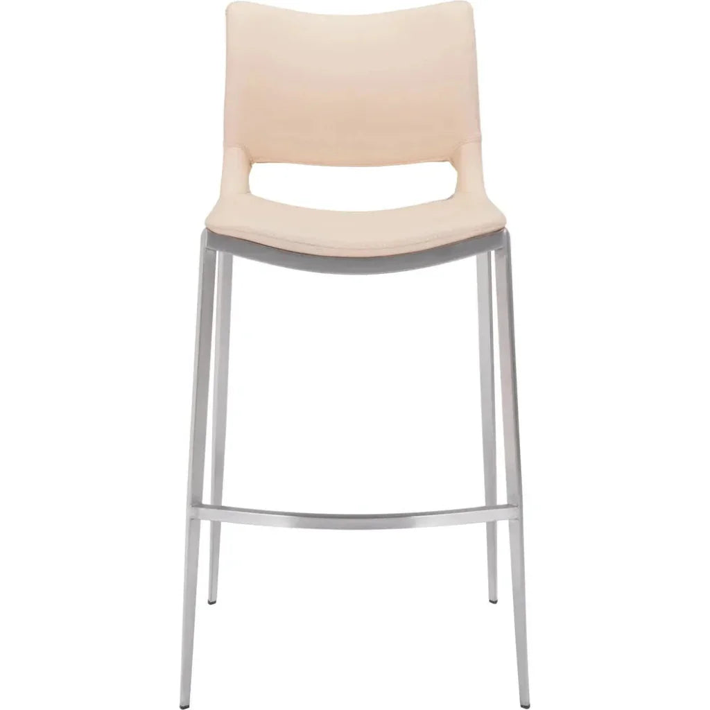 Ace Light Pink & Silver Bar Chair (Set of 2)