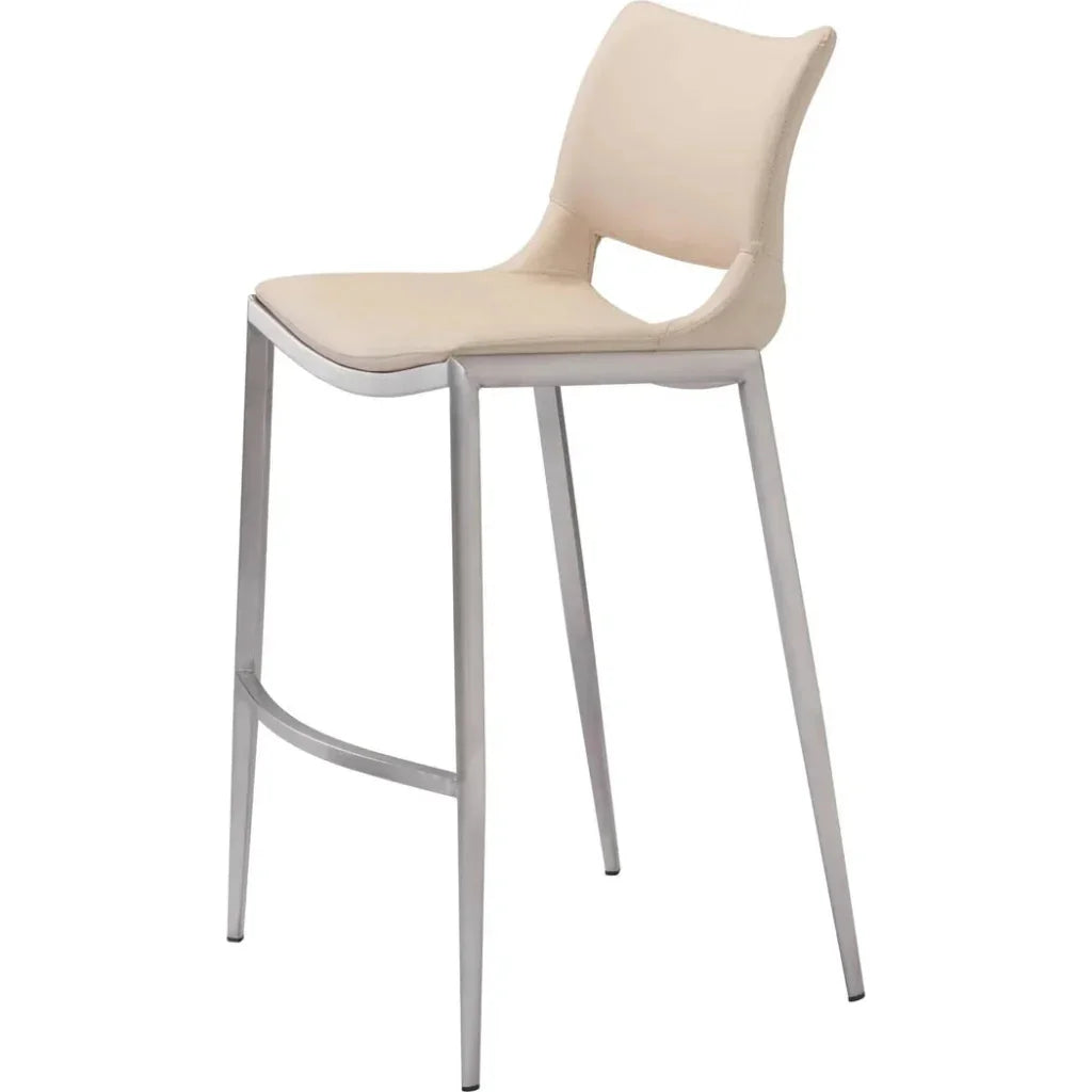 Ace Light Pink & Silver Bar Chair (Set of 2)