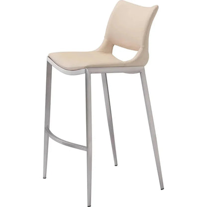 Ace Light Pink & Silver Bar Chair (Set of 2)
