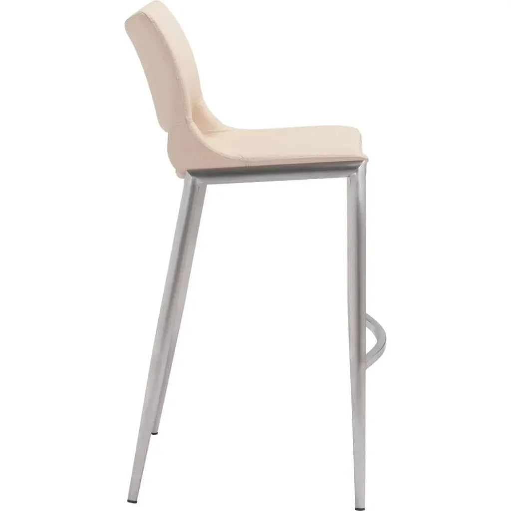 Ace Light Pink & Silver Bar Chair (Set of 2)