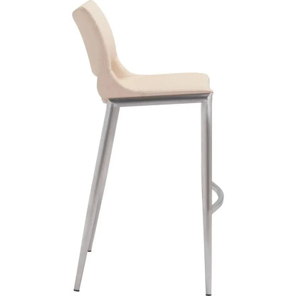Ace Light Pink & Silver Bar Chair (Set of 2)