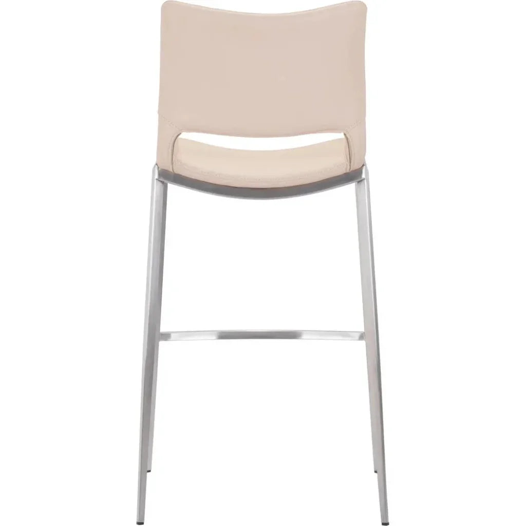 Ace Light Pink & Silver Bar Chair (Set of 2)