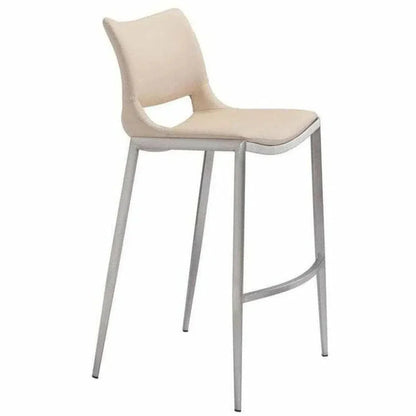 Ace Light Pink & Silver Bar Chair (Set of 2)