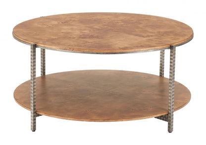 Adna Wood Top Brown Coffee Table