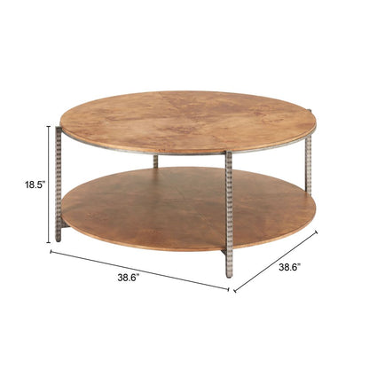 Adna Wood Top Brown Coffee Table