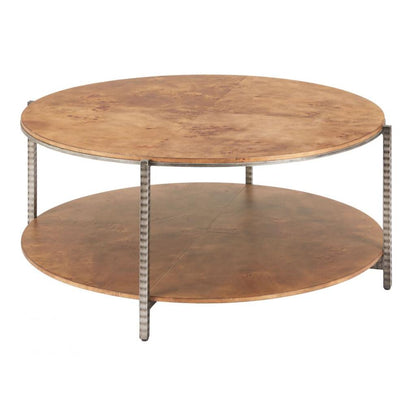 Adna Wood Top Brown Coffee Table