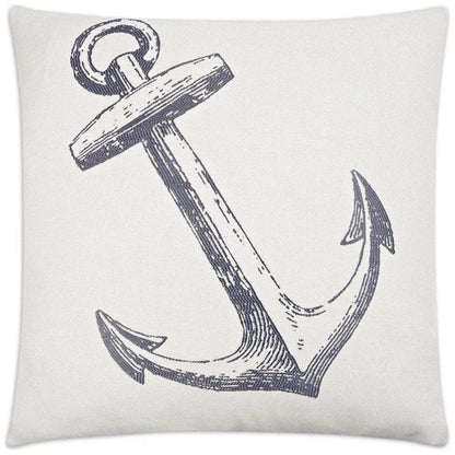 Adrift Navy Blue Throw Pillow With Insert