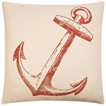 Adrift Red Throw Pillow With Insert