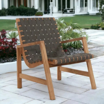 Aero Teak Woven Outdoor Chat Armchair