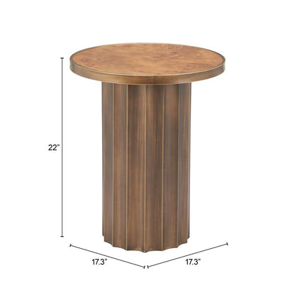 Afinato Wooden Brown Side Table