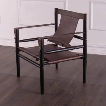 Karly African Tobacco Leather Accent Chair