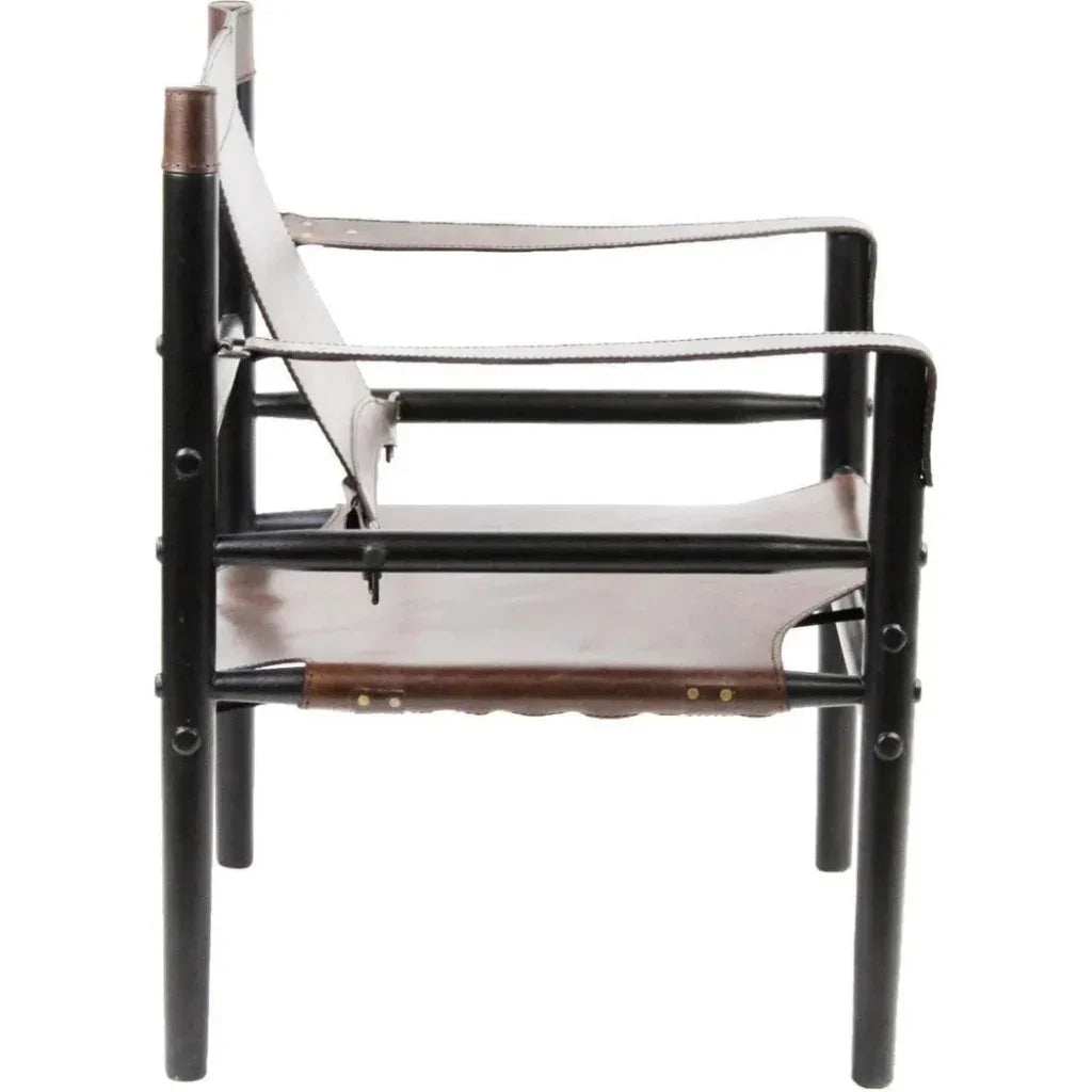 Karly African Tobacco Leather Accent Chair