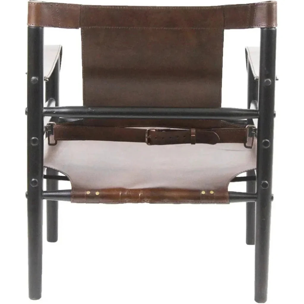 Karly African Tobacco Leather Accent Chair