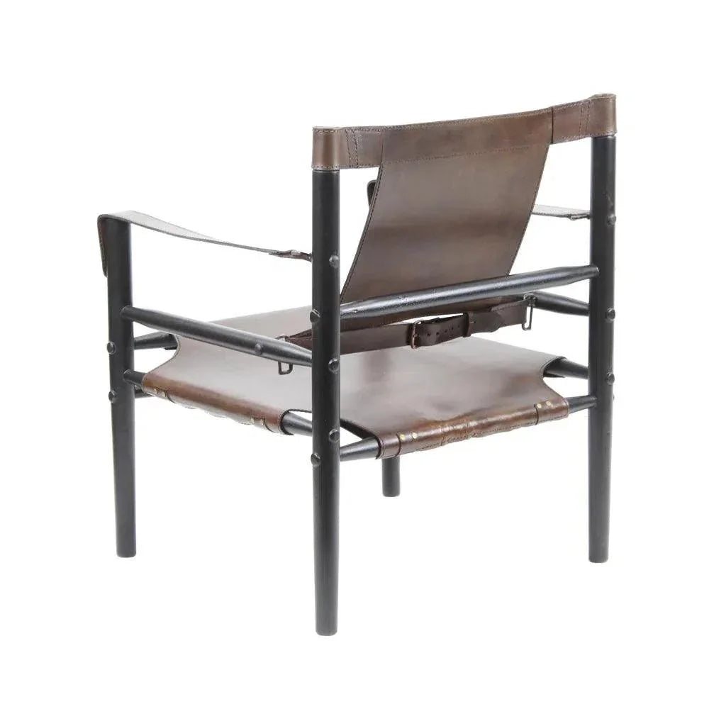 Karly African Tobacco Leather Accent Chair