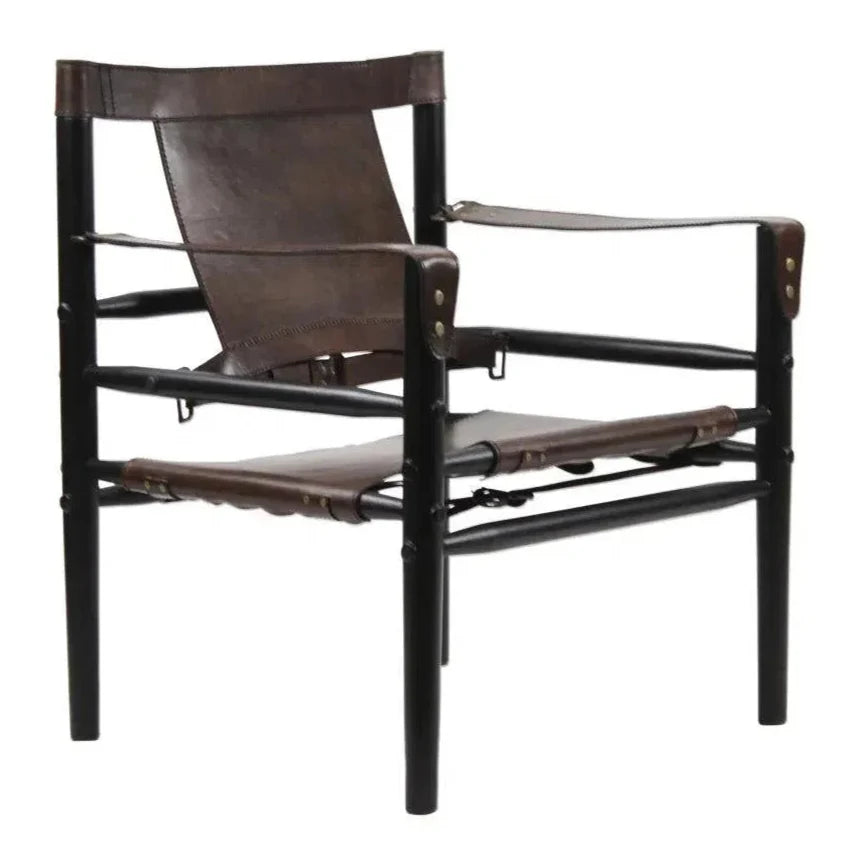 Karly African Tobacco Leather Accent Chair