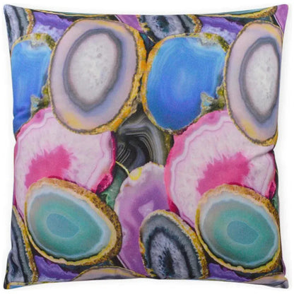 Agate Multi Color Throw Pillow With Insert