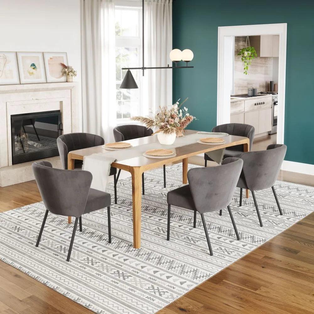Aimee Performance Fabric Armless Dining Chair 2PC