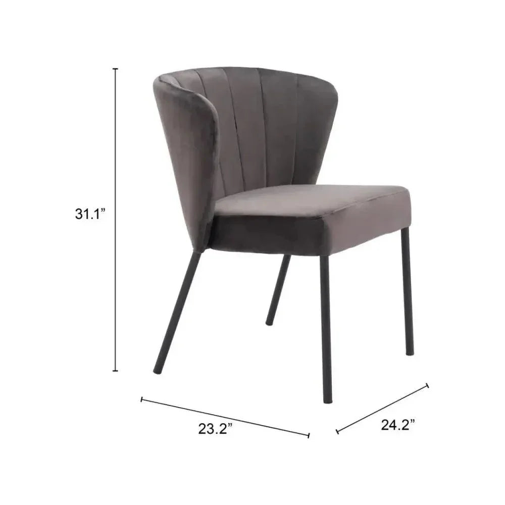 Aimee Performance Fabric Armless Dining Chair 2PC