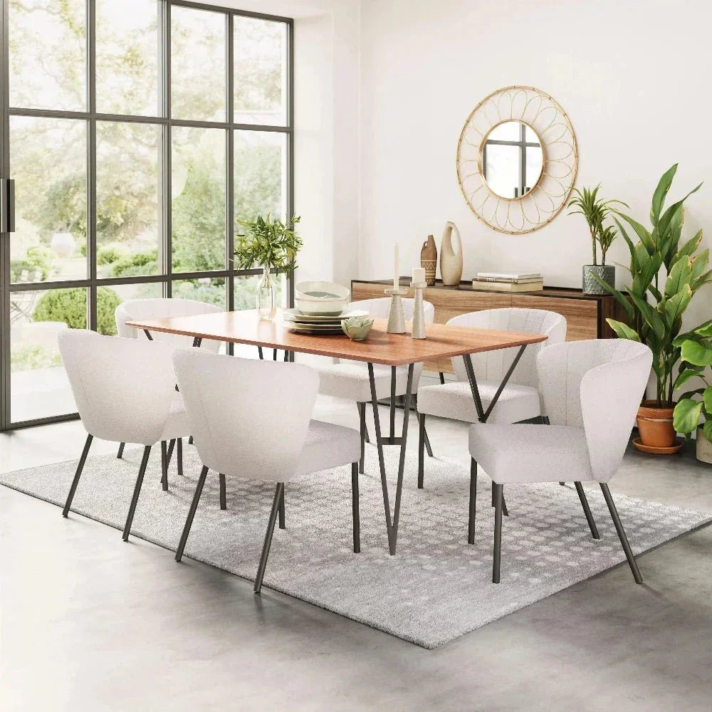 Aimee Performance Fabric Armless Dining Chair 2PC