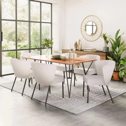 Aimee Performance Fabric Armless Dining Chair 2PC