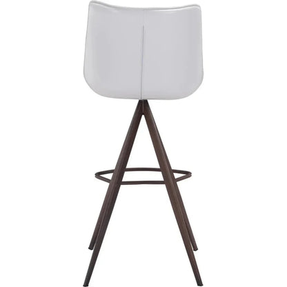 Aki White & Walnut Bar Chair (Set of 2)