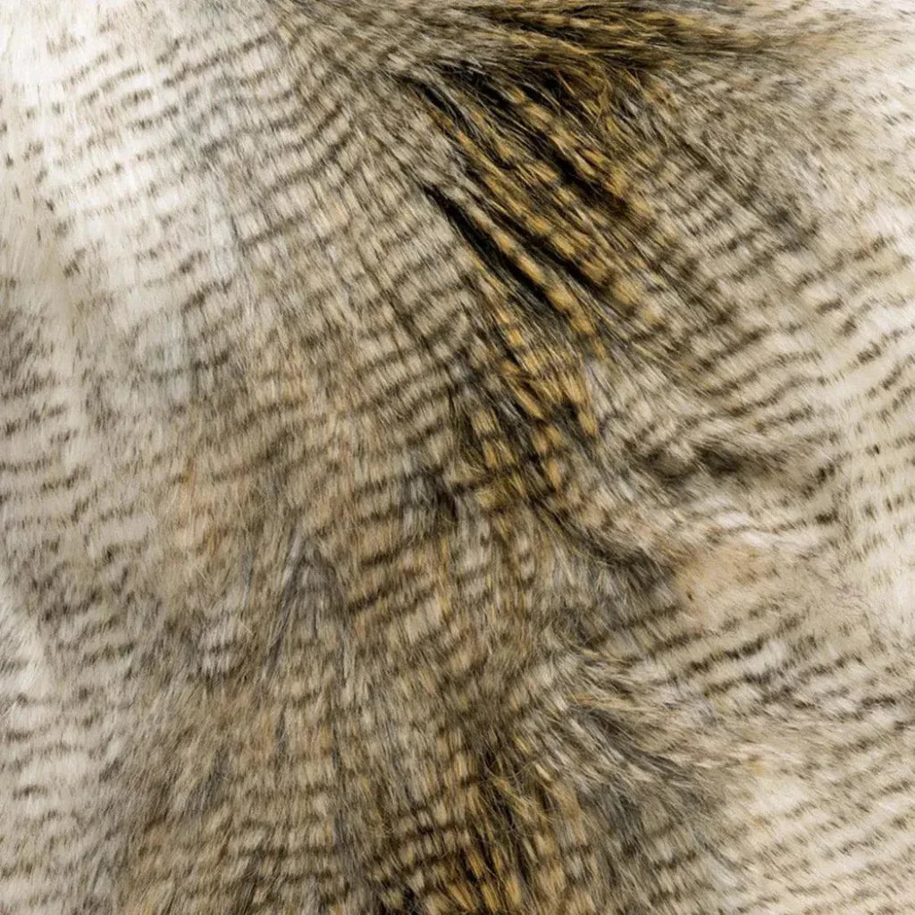Alaskan Hawk Glam Faux Fur Large Throw Pillow Insert