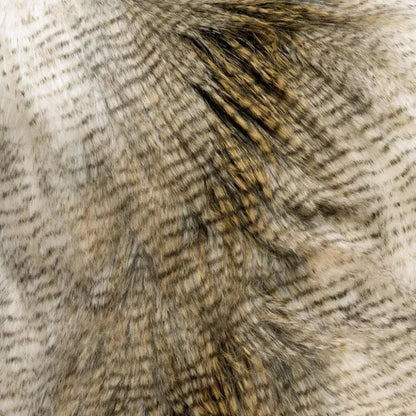 Alaskan Hawk Glam Faux Fur Large Throw Pillow Insert