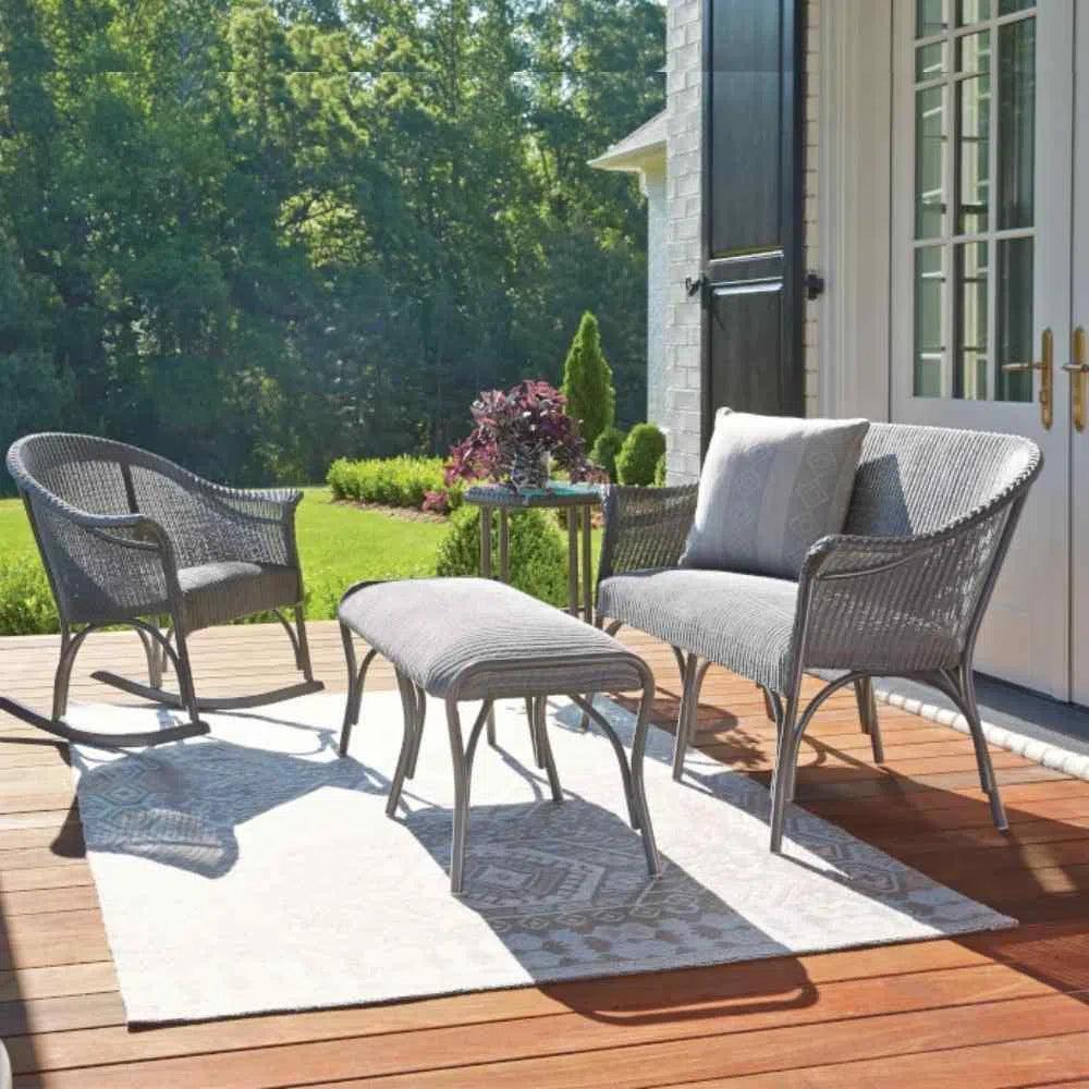 All Seasons Patio High Back Porch Rocker Padded Seat