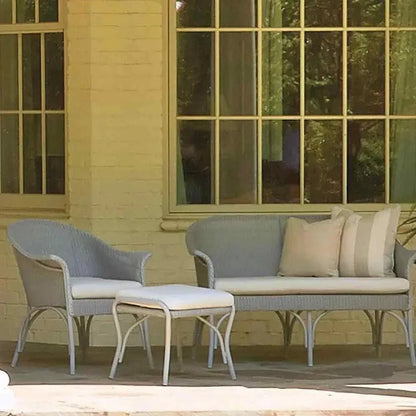 All Seasons Patio Ottoman Bench Padded Seat Outdoor