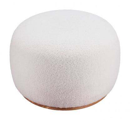 Amber Cream Fabric Ottoman