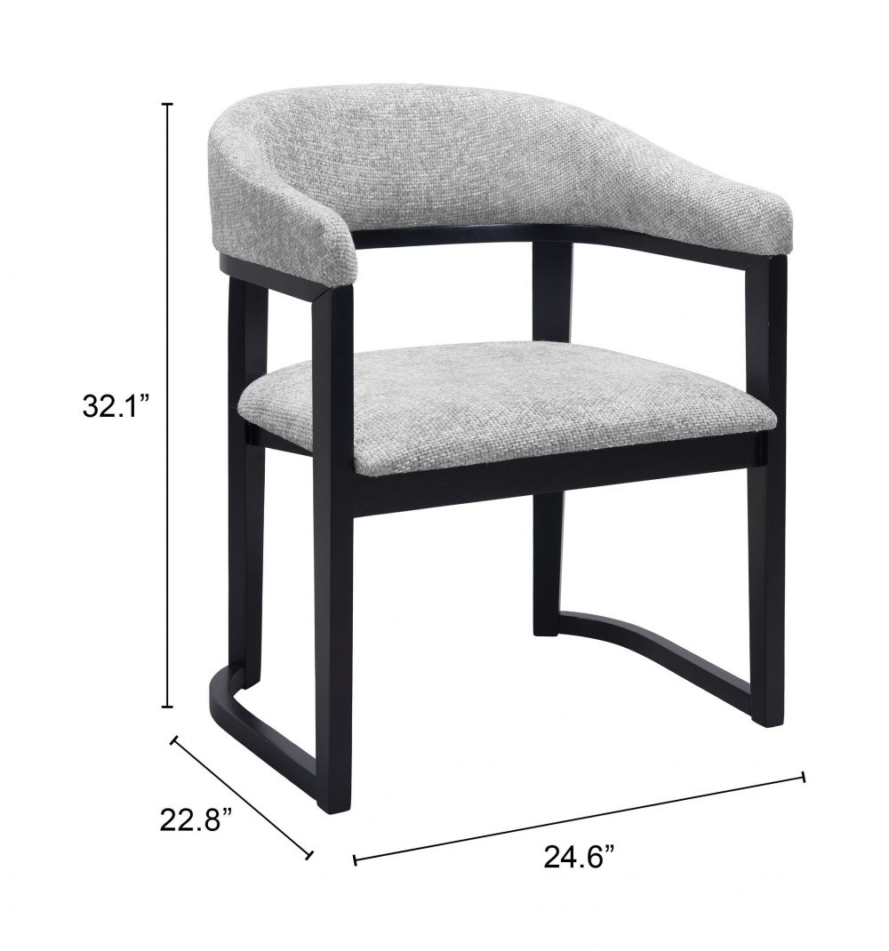 Anasa Grey Fabric Dining Chair