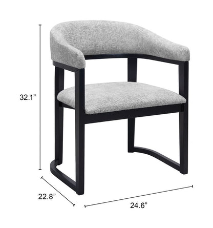 Anasa Grey Fabric Dining Chair
