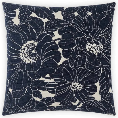 Anathallo Navy Blue Throw Pillow With Insert