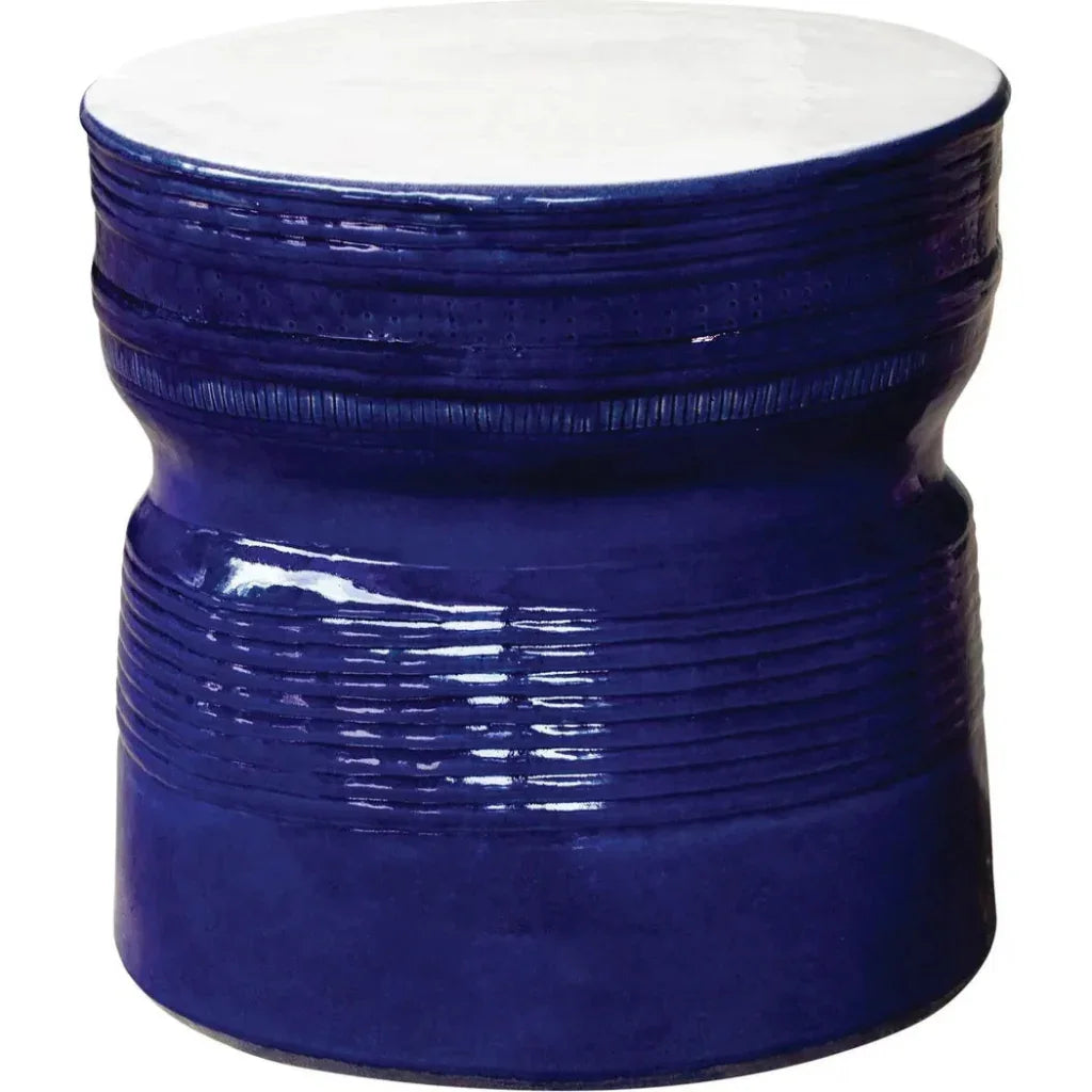 Ancaris Ring Accent Table - Navy Blue Outdoor End Table