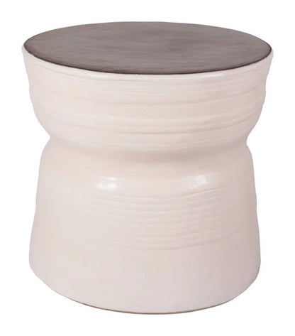 Ancaris Ring Handcrafted Ceramic Patio Accent Table