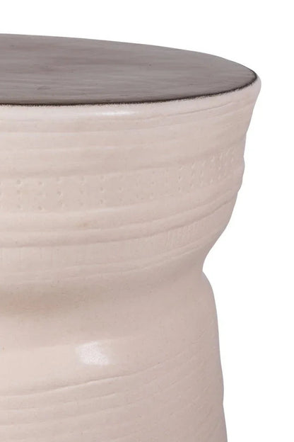 Ancaris Ring Handcrafted Ceramic Patio Accent Table