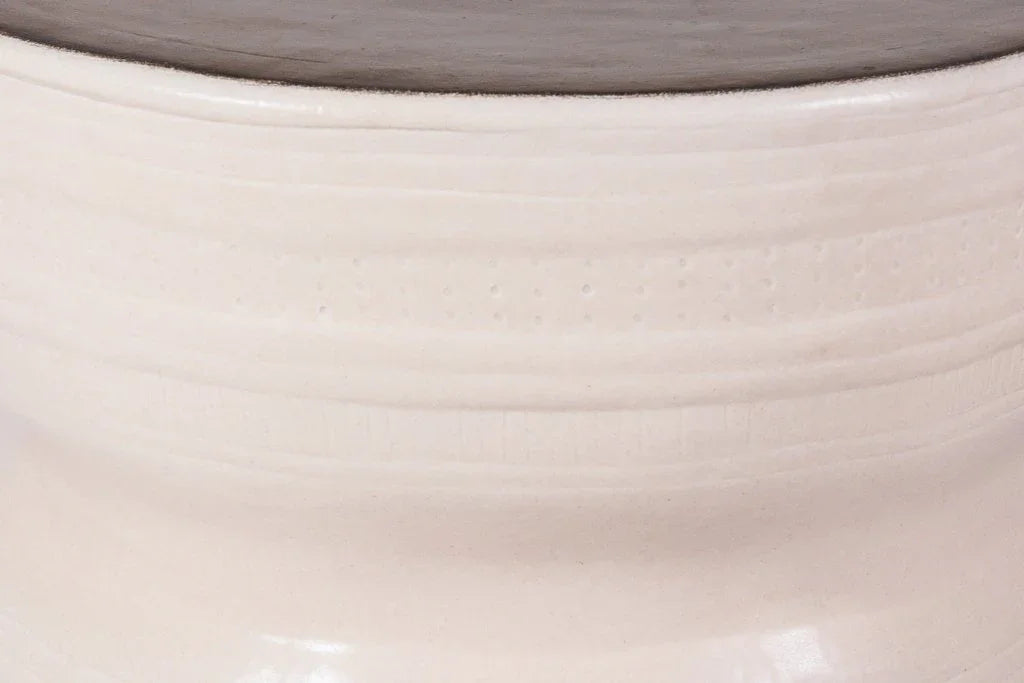 Ancaris Ring Handcrafted Ceramic Patio Accent Table