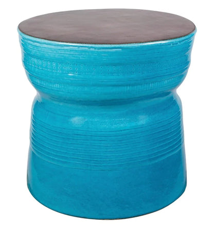 Ancaris Ring Handcrafted Ceramic Patio Accent Table