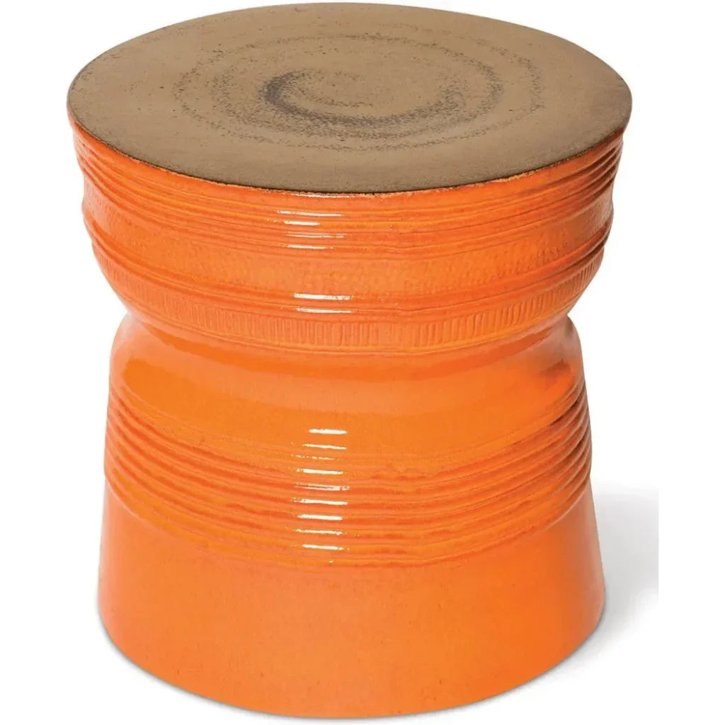 Ancaris Ring  Tuscan Orange Outdoor End Table