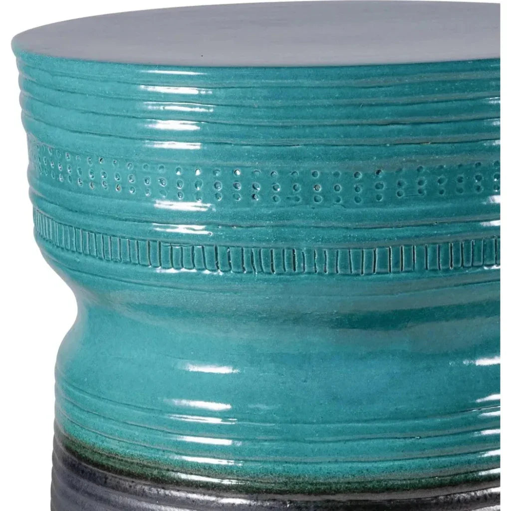 Ancaris Handmade Ceramic Patio Stool